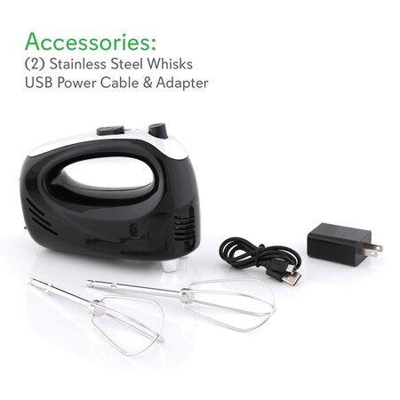 Nutrichef Cordless Electric Kitchen Hand Mixer PKHNDMX32